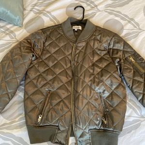 Charlotte Russe quilted bomber jacket